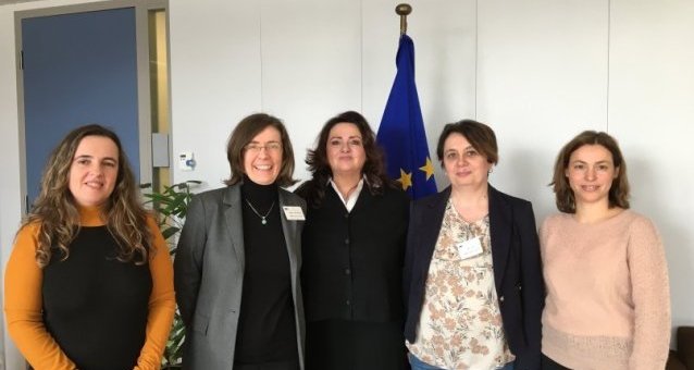 EWL's President and Vice-Presidents meet Commissioner for Equality Helena Dalli to discuss women's rights in Europe and the upcoming EU strategy on equality between women and men.