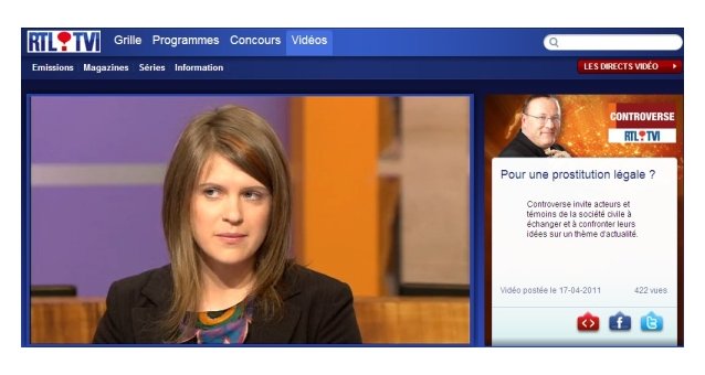 Pierrette Pape s'attaque au sytème prostitutionnel sur RTL Belgique