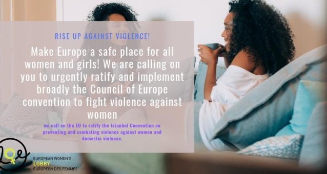 The EWL stand LOUD and UNITED to end violence against women and girls in Europe