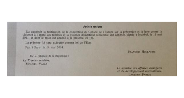 France ratifies the Istanbul Convention on violence against women!