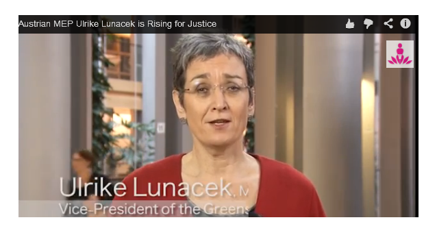 Ulrike Lunacek, Austrian MEP and Vice-President of the Greens/EFA Group is Rising for Justice!