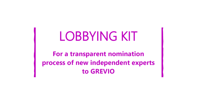 EWL Lobbying kit for the nomination of 5 new GREVIO experts