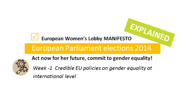 Week -1: Credible EU policies on gender equality at international level