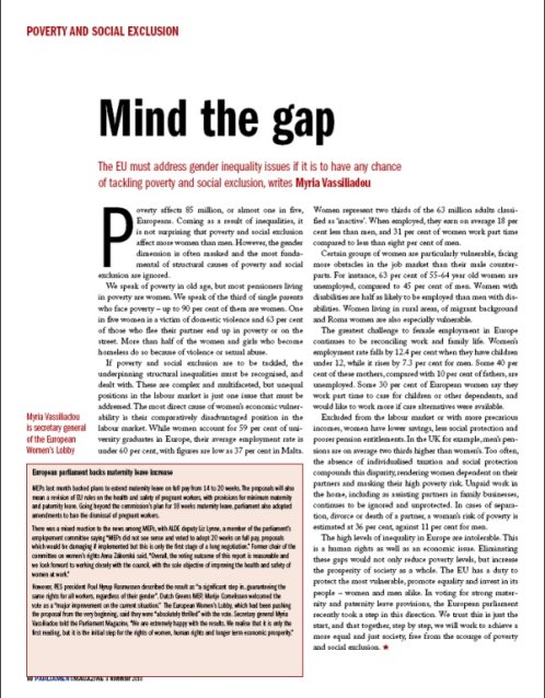 parliament magazine mind the poverty gap image nov 2010