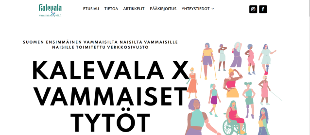 disabled girls website in Finnish