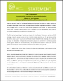 Myria Statement on Conflict Jan 2010