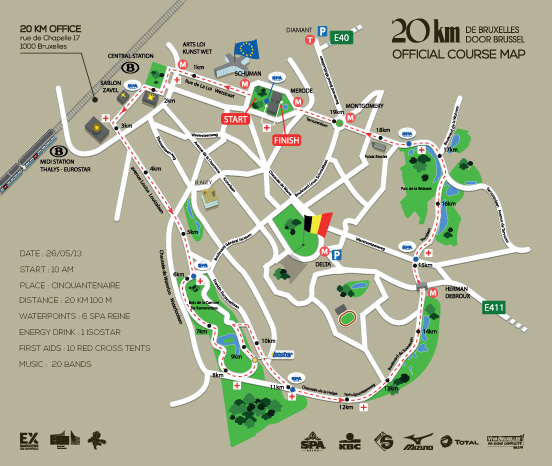 20kms of Brussels - route 20kms of Brussels - route