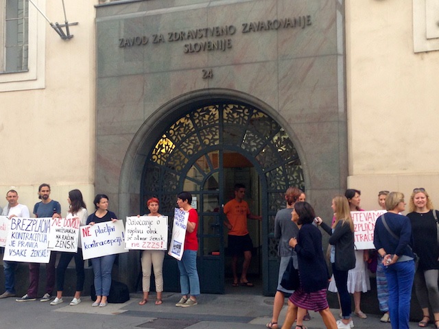 Slovenia protest free contraceptives