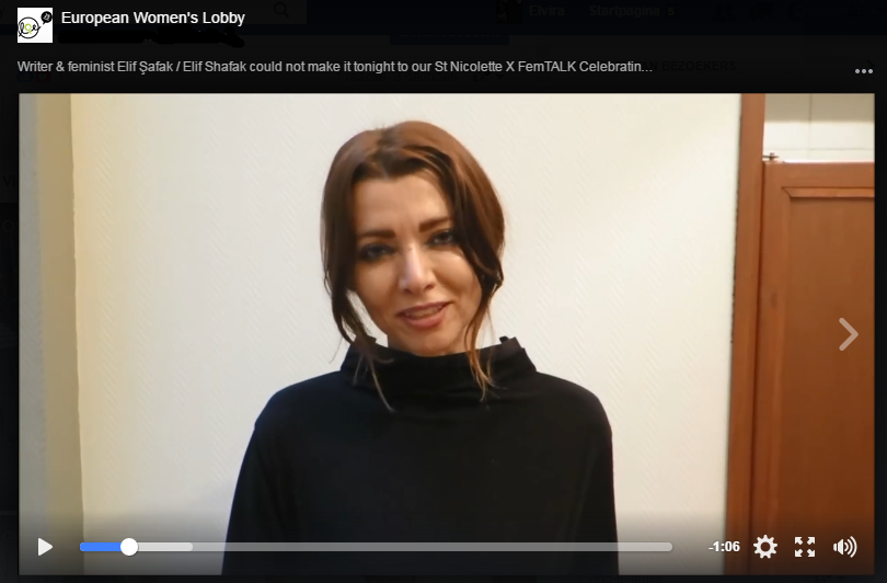 Elif Shafak videomessage Elif Shafak videomessage