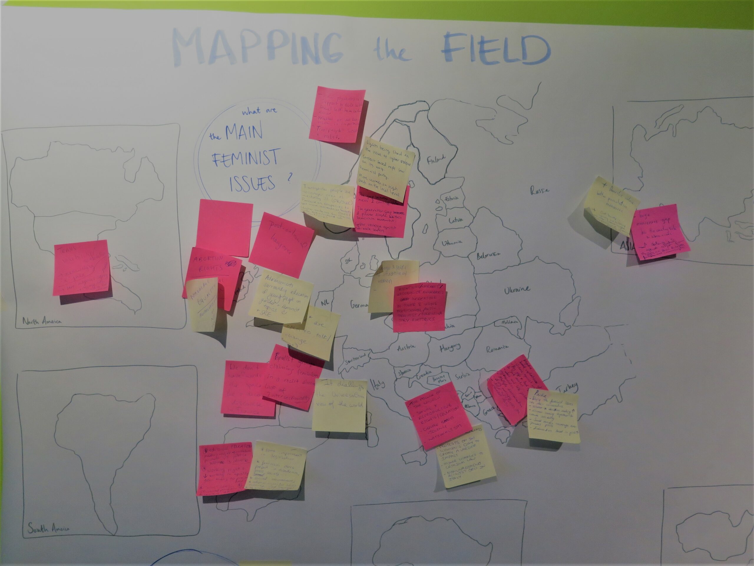 Post-its Mapping the Field during AGORA 17 Post-its Mapping the Field during AGORA 17