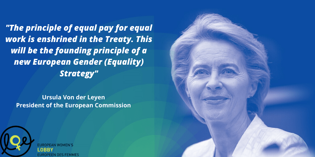 Pay Transparency Visual Commissioner Von der Leyen